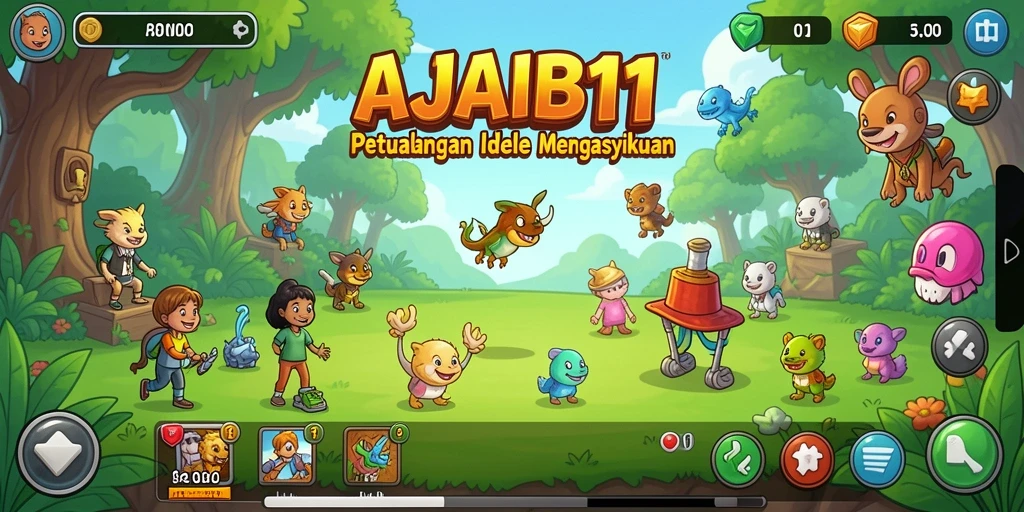 Tampilan gameplay AJAIB11 yang sederhana dan menarik.