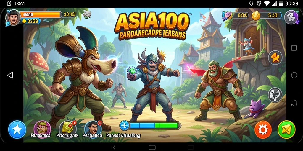 Screenshot ASIA100 menampilkan aksi gameplay yang seru dan penuh tantangan.