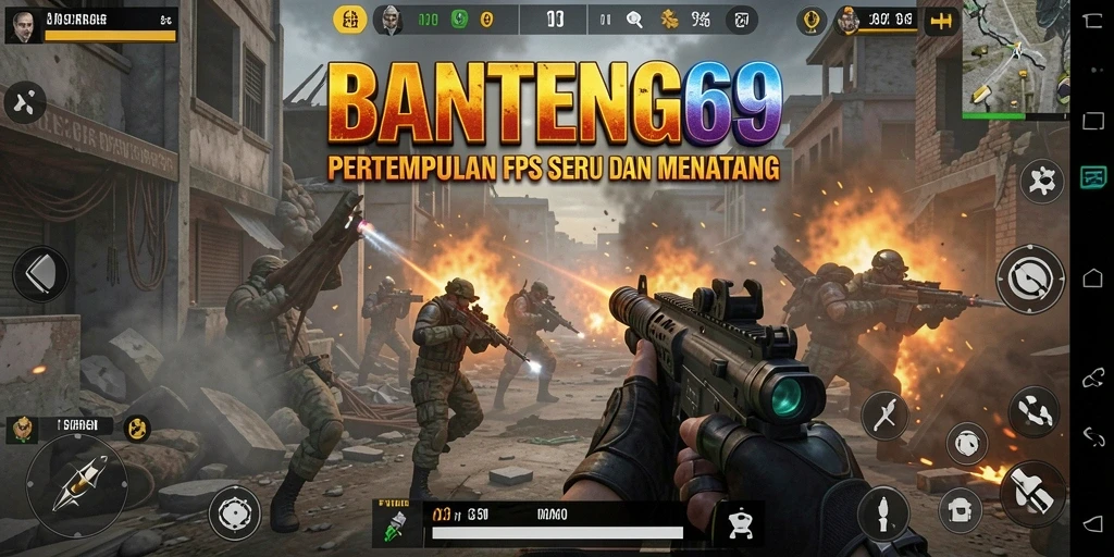 Tangkapan layar BANTENG69 menampilkan aksi pertempuran yang intens.