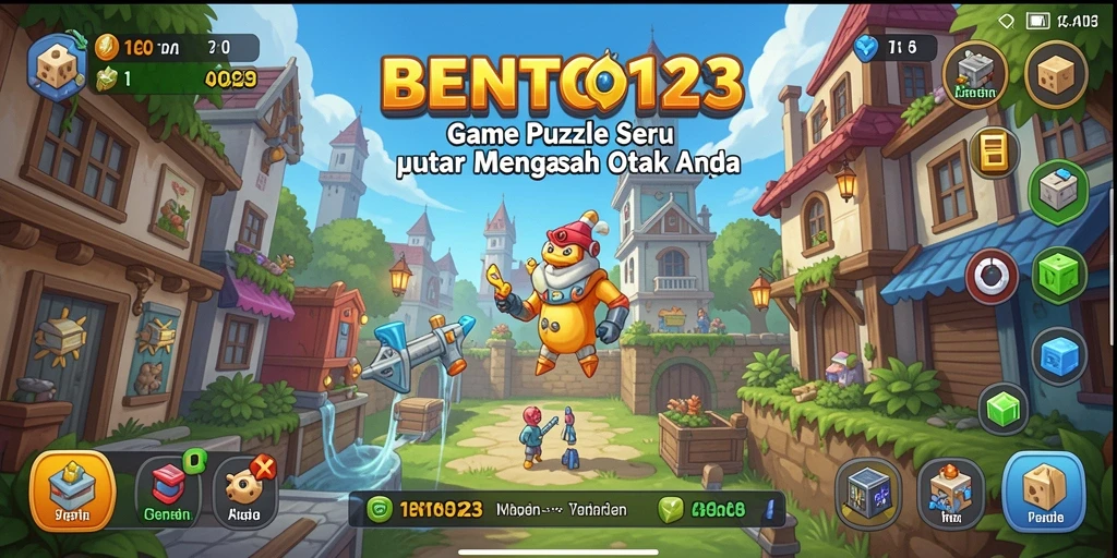 Screenshot gameplay BENTO123 menampilkan serunya menyusun puzzle.