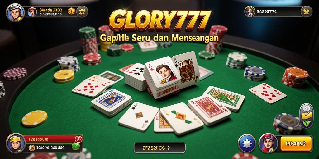 Tampilan gameplay seru dalam GLORY777, nikmati permainan Gaple.