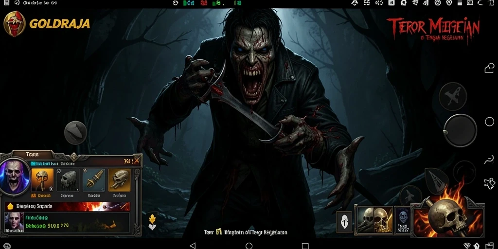 Screenshot tampilkan gameplay menegangkan dari GOLDRAJA.