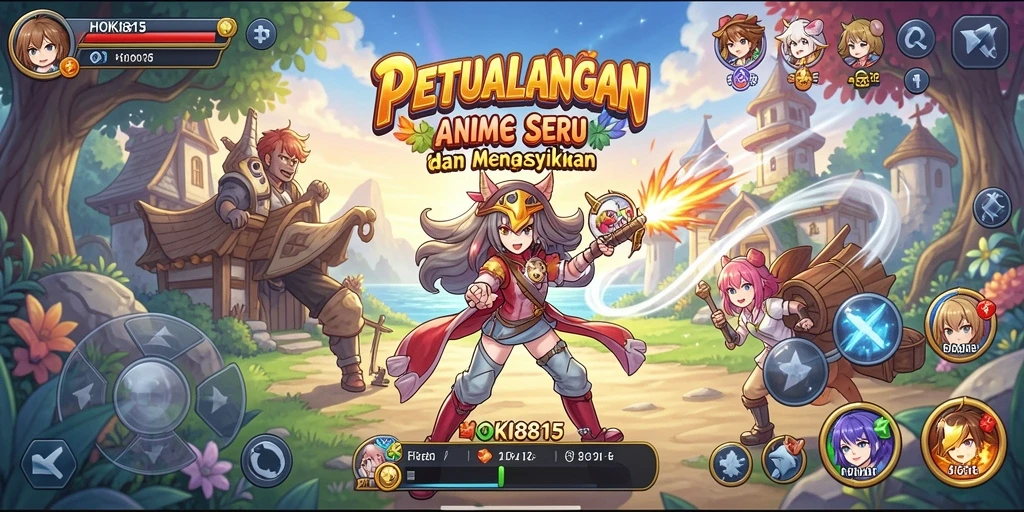 Tampilan seru dari HOKI8815 dengan karakter anime yang menarik.