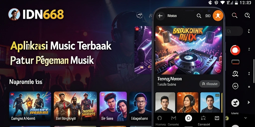 Tampilan gameplay interaktif di IDN668 saat memainkan lagu favorit.