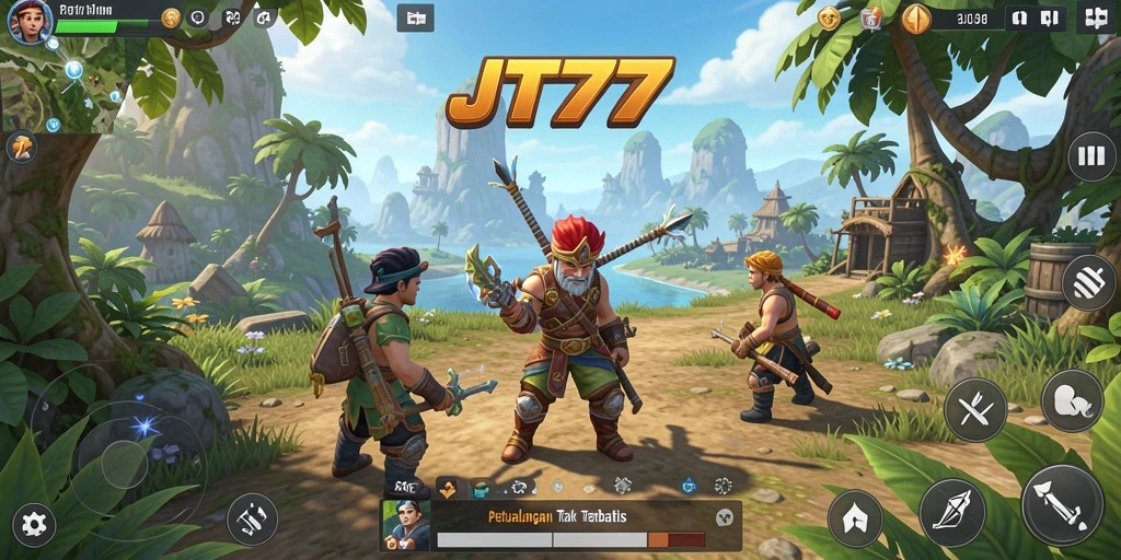 Tampilan gameplay JT777 yang mengesankan dalam dunia terbuka.