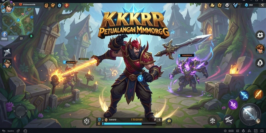 Tampilan gameplay menarik dari KKRP dalam dunia MMORPG.