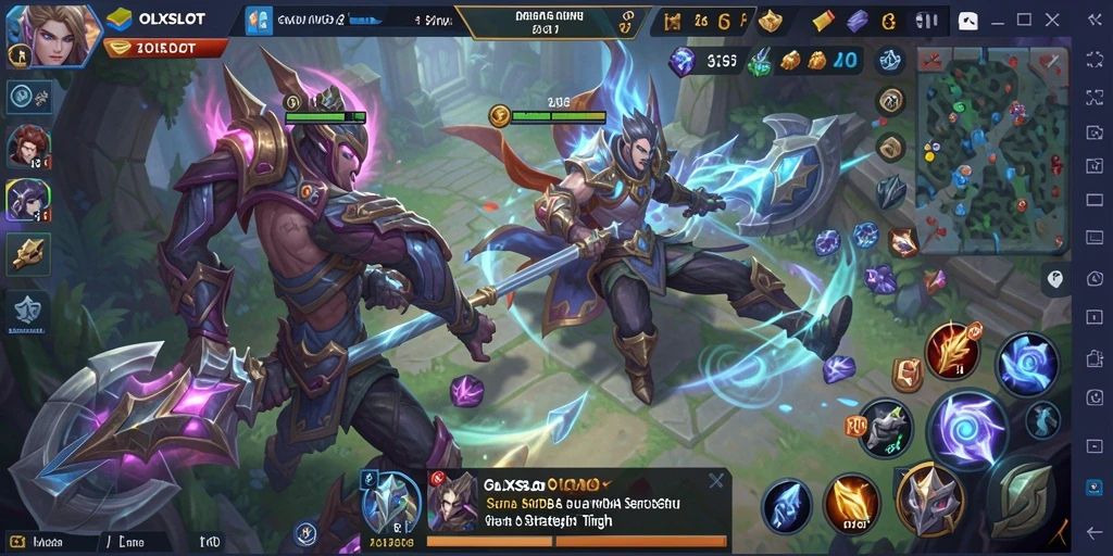 Tampilan layar permainan <strong>OLXSLOT</strong> yang intens dan penuh aksi.