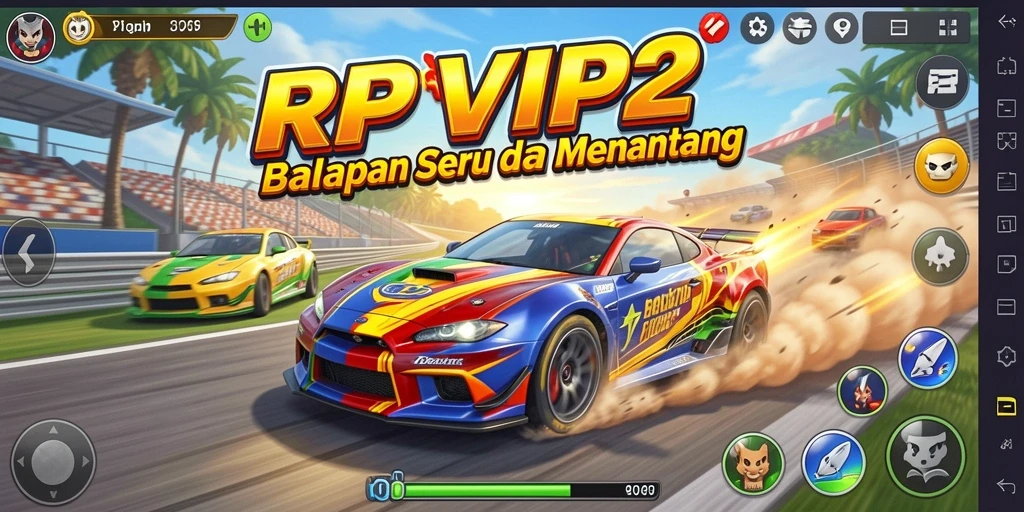 Gameplay menarik dengan kendaraan balap yang cepat.