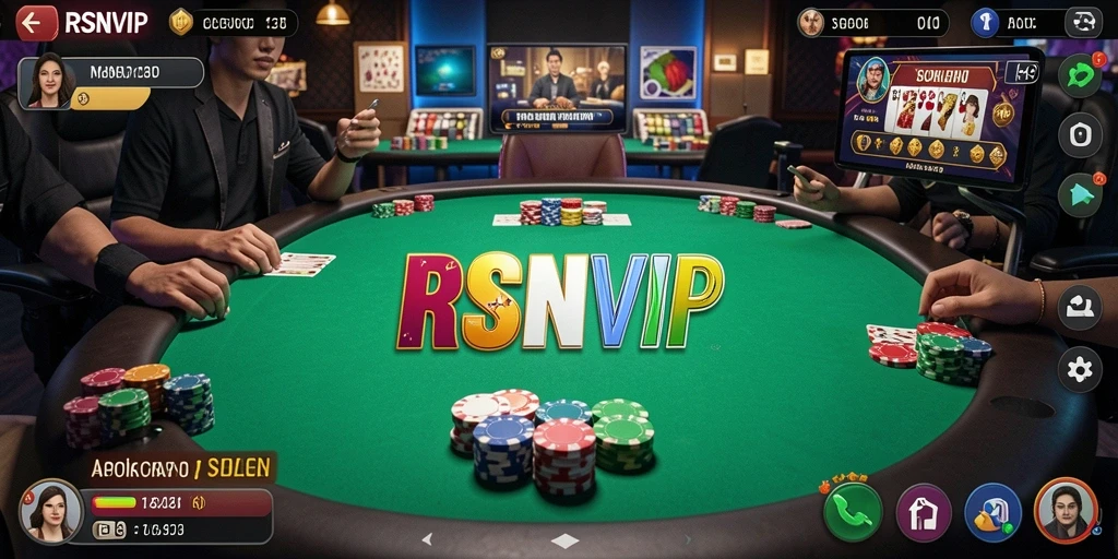 Screenshot gameplay poker yang mendebarkan dari RSNVIP.